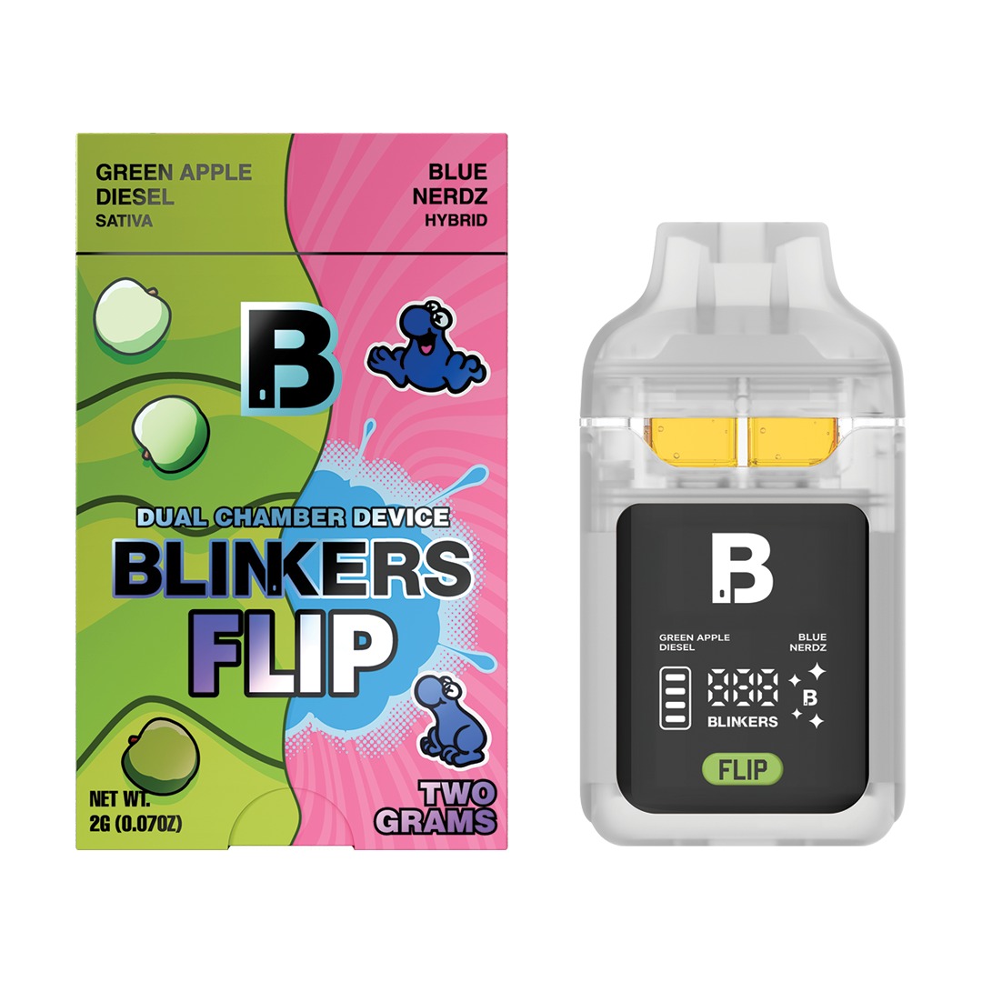 blinkers-2g-flip-dual-green_appl Blinkers Green Apple X Blue Nerdz